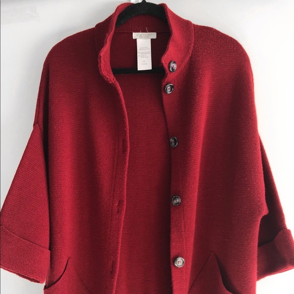 Long Italian Wool Blend Knit Sweater/Cardi/Coat - Picture 2 of 15